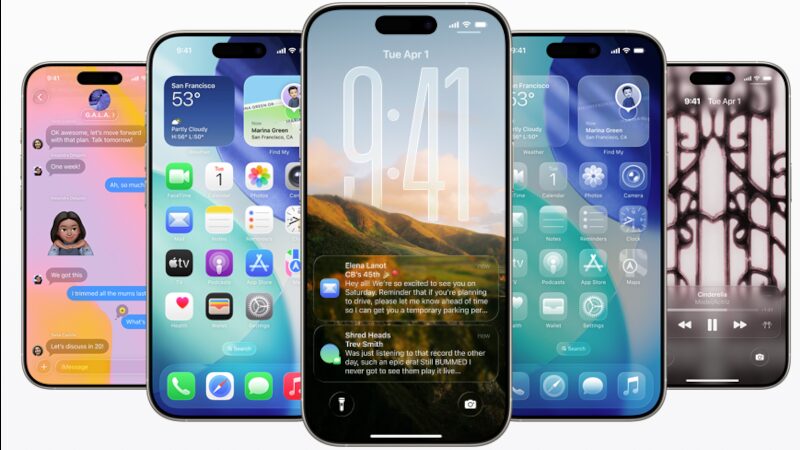 iOS26 Liquid Glass ロック画面の見た目